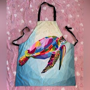 Women’s Green/Blue Turtle Salon Apron